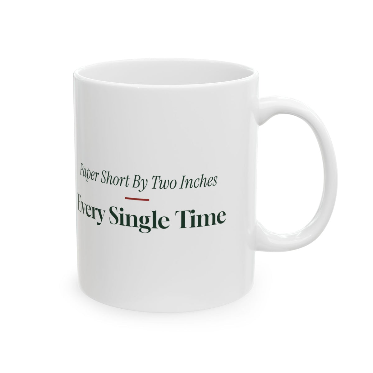 Funny Christmas Coffee Mug Wrapping Paper Short By Two Inches