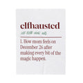 Funny Christmas Mom Throw Blanket Elfhausted Dictionary Definition
