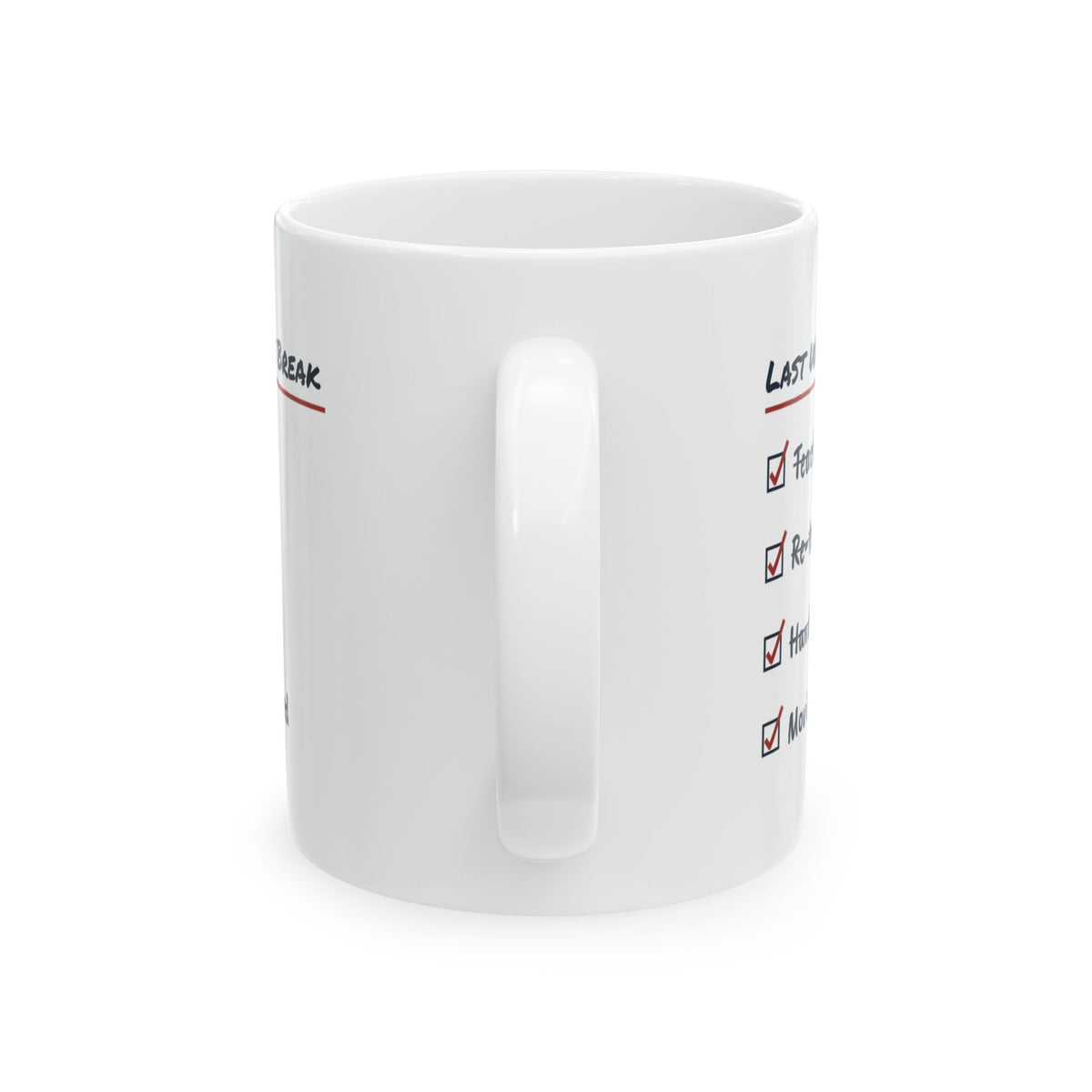 Funny Christmas Teacher Coffee Mug Last Week Before Break Movie Day