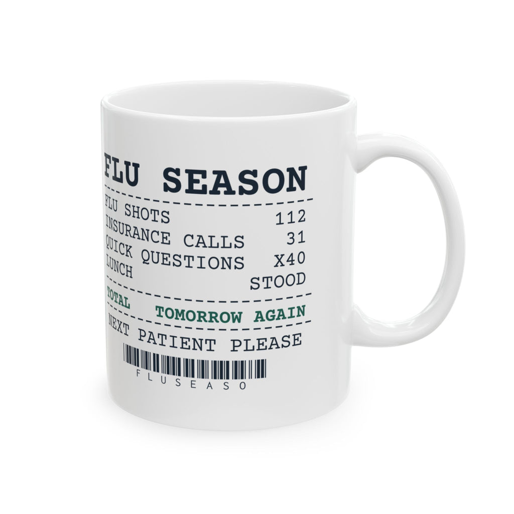 Funny Pharmacist Coffee Mug Flu Shots 112 Lunch Eaten Standing