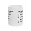 Funny Introvert Coffee Mug Weekend Plans Checklist