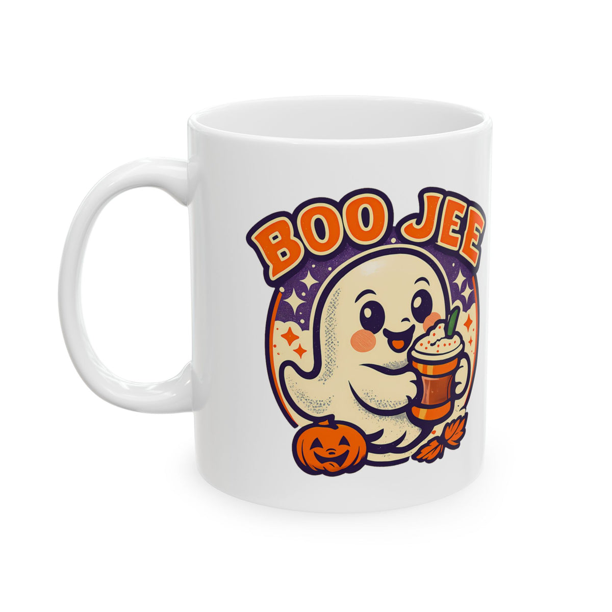 Boo Jee Funny Ghost Pumpkin Spice Coffee Mug