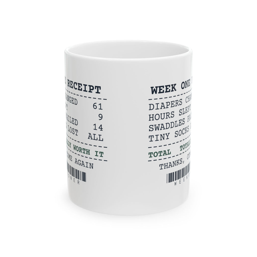 New Dad Coffee Mug Week One Receipt Totally Worth It For Dads