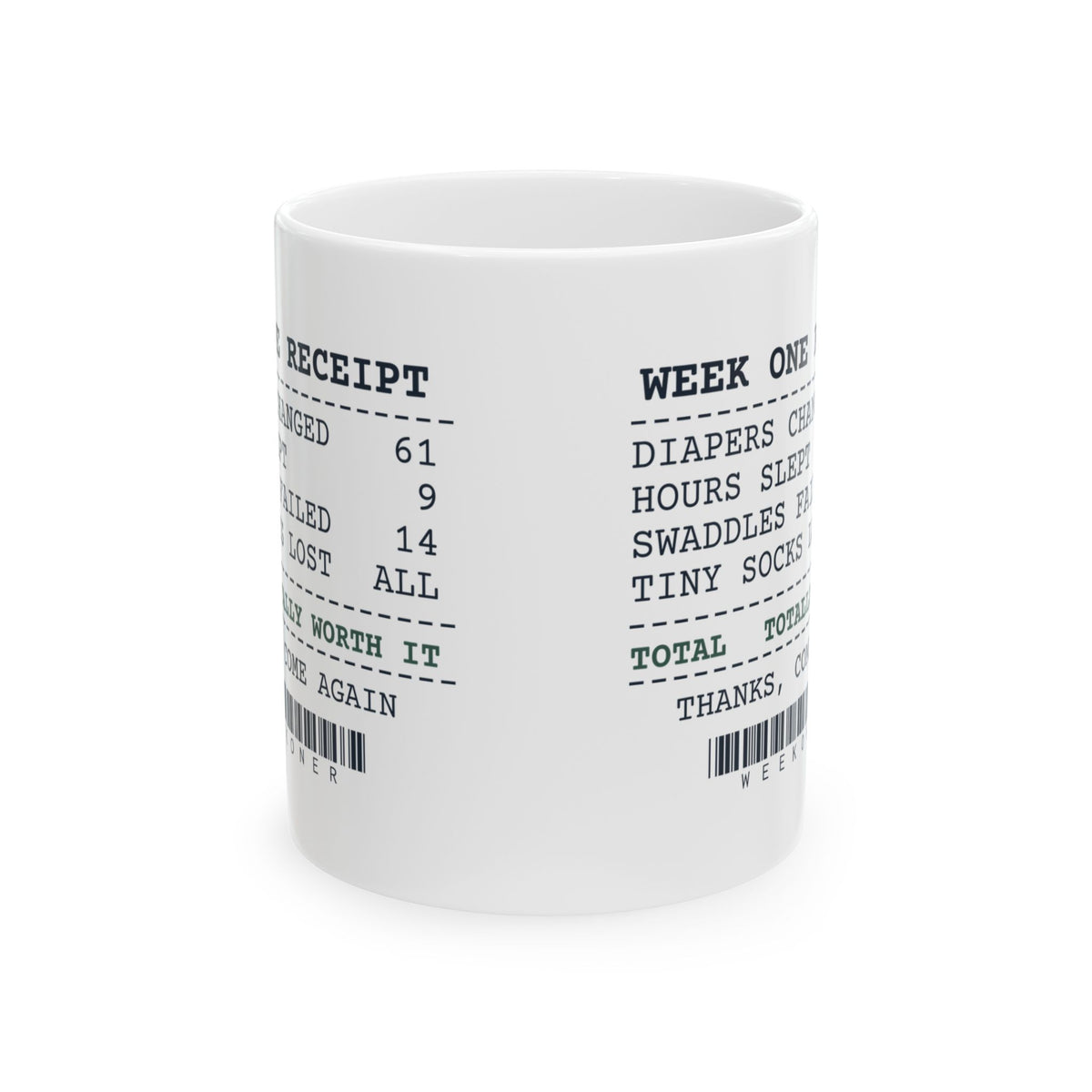 New Dad Coffee Mug Week One Receipt Totally Worth It For Dads