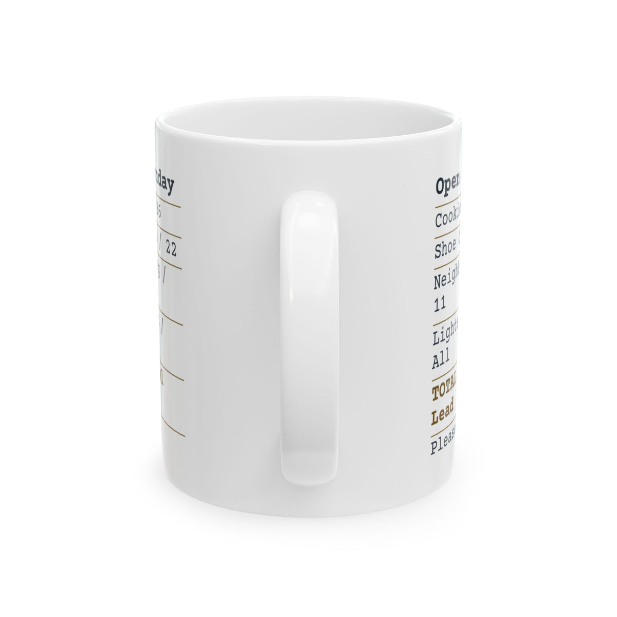Funny Realtor Coffee Mug Open House Sunday Receipt For Agents