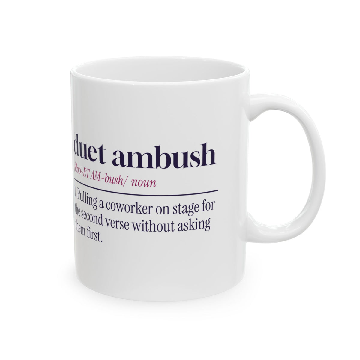 Funny Karaoke Coffee Mug Duet Ambush Dictionary For Coworkers