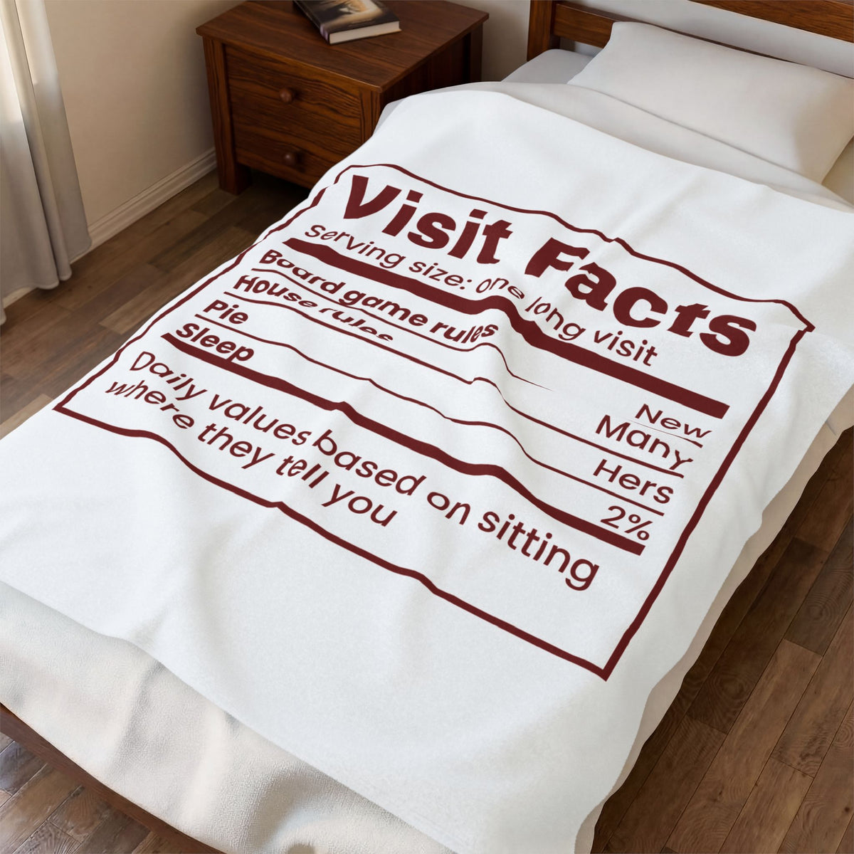 Funny Christmas Throw Blanket Visit Facts House Rules Many For In-Laws