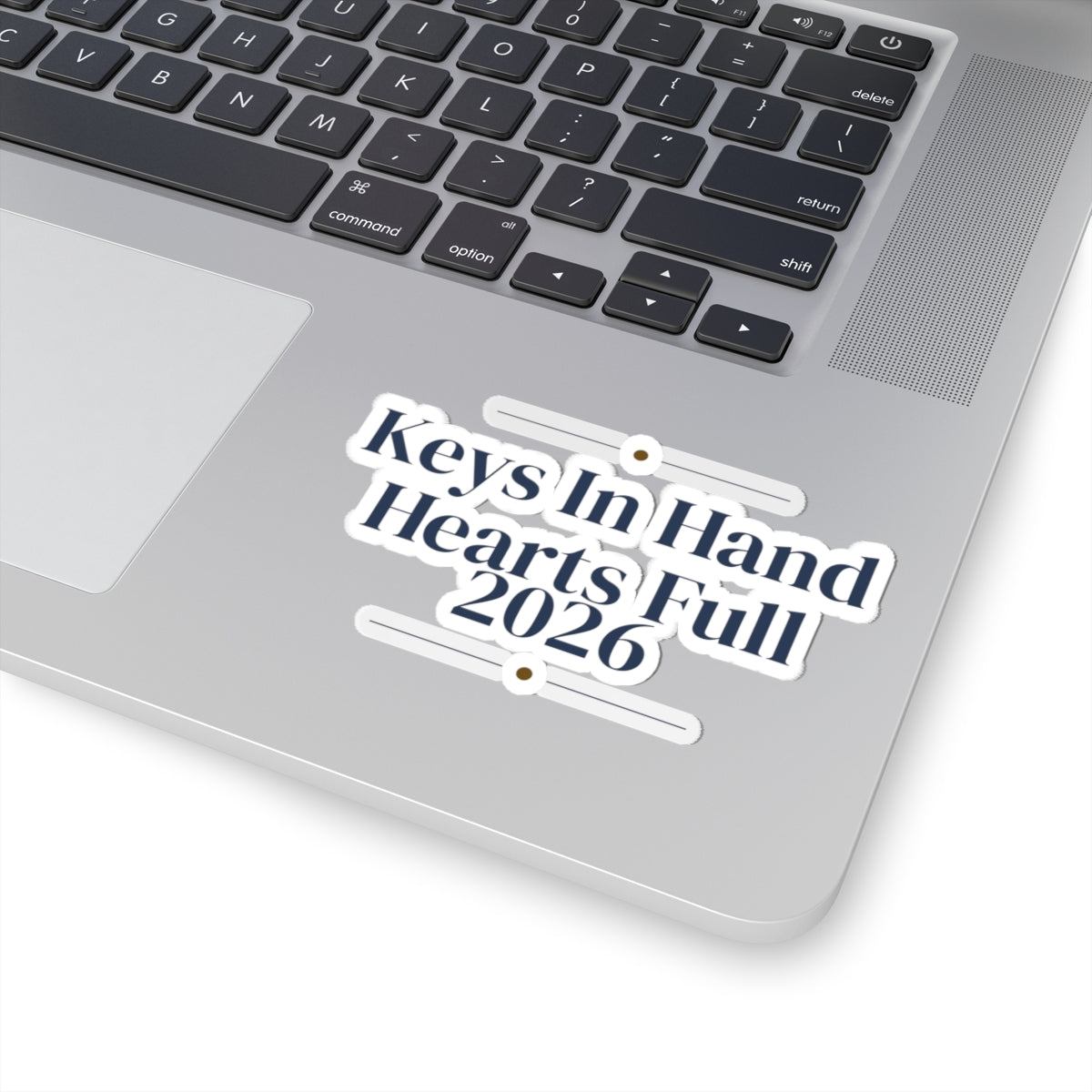 First Christmas In New Home Sticker Keys In Hand Hearts Full 2026