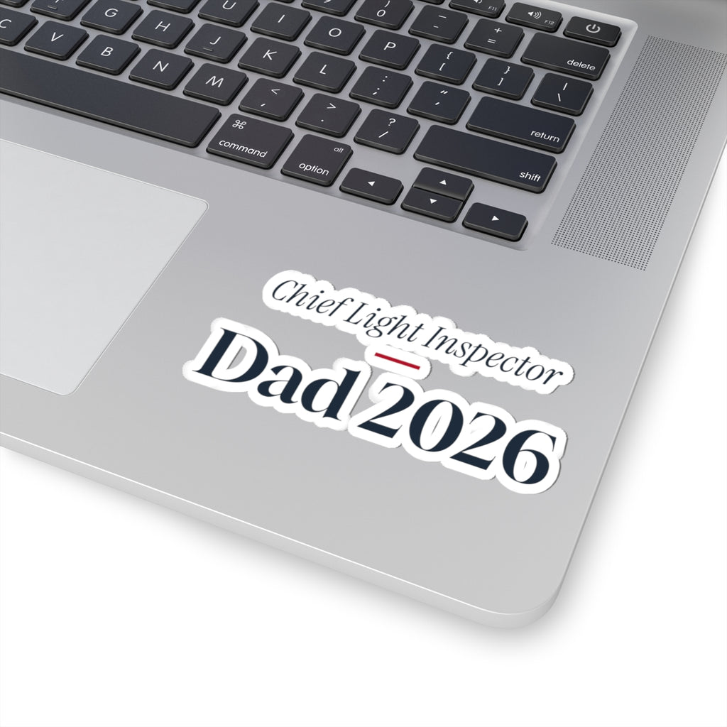 Funny Christmas Dad Sticker Chief Light Inspector Dad 2026