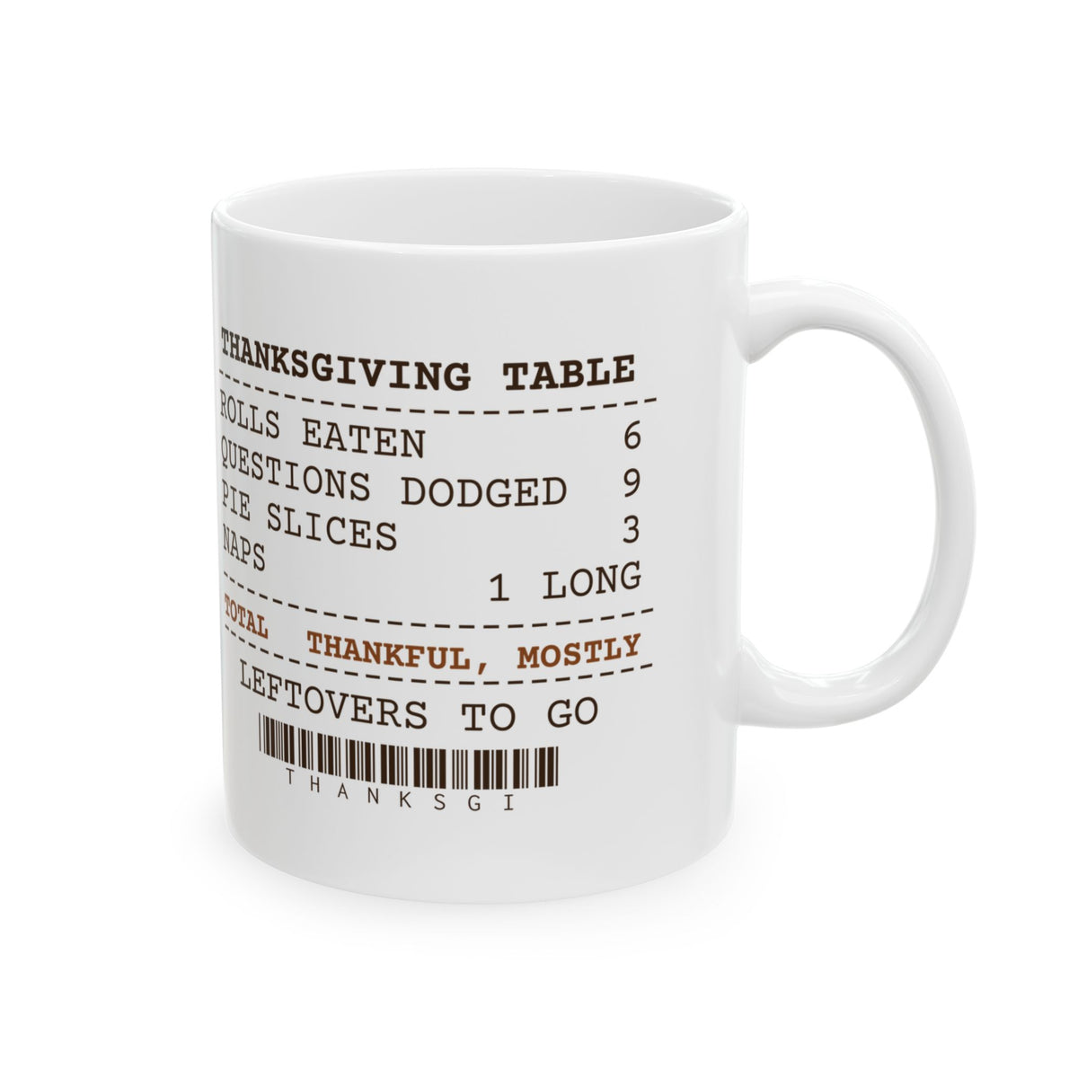Funny Thanksgiving Coffee Mug Thanksgiving Table Questions Dodged 9