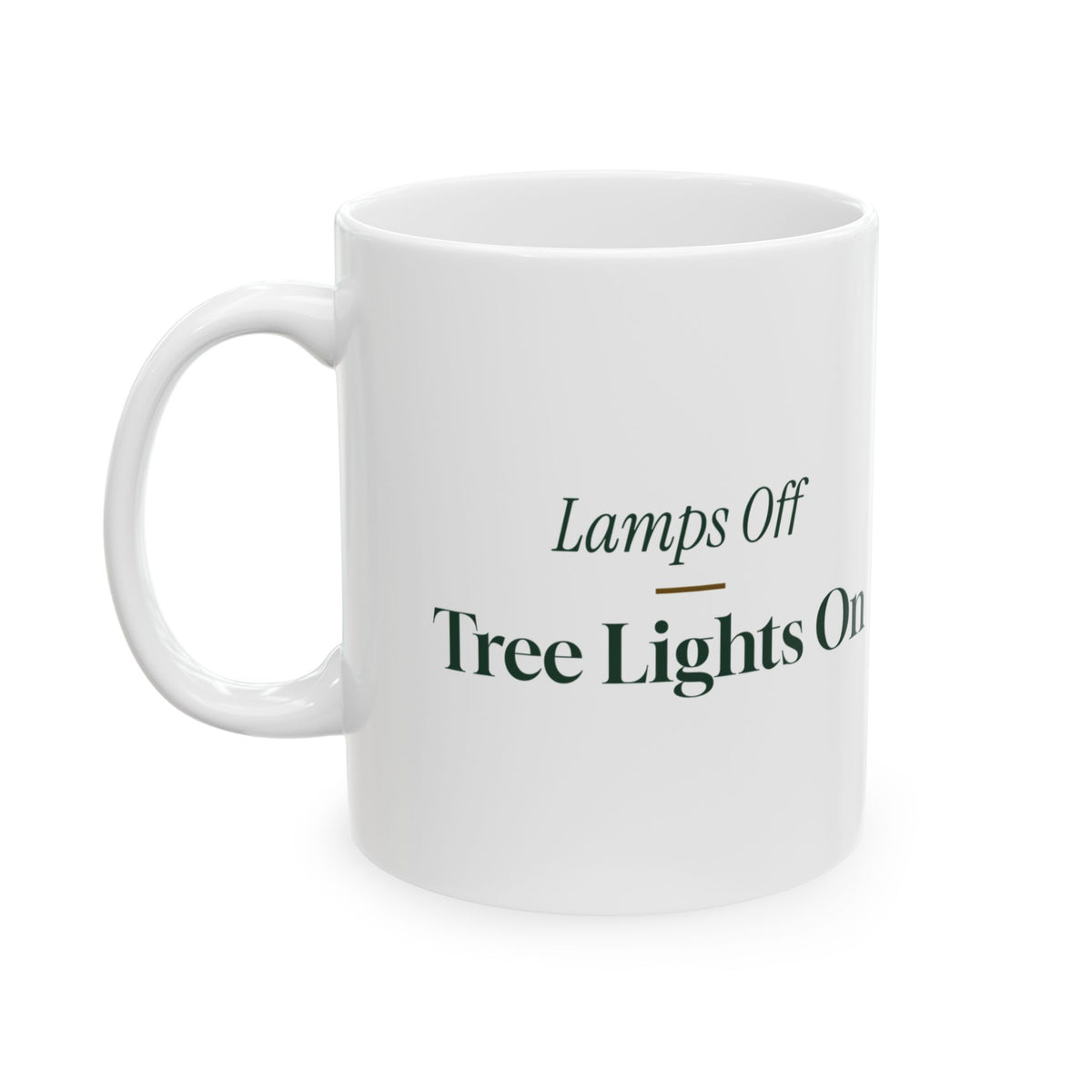 Cozy Christmas Coffee Mug Lamps Off Tree Lights On