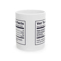 Funny Vet Tech Mug Vet Tech Facts Cats Restrained Tried Nutrition Label
