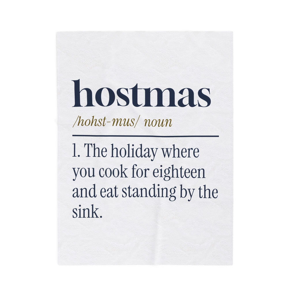Funny Christmas Host Throw Blanket Hostmas Dictionary Definition