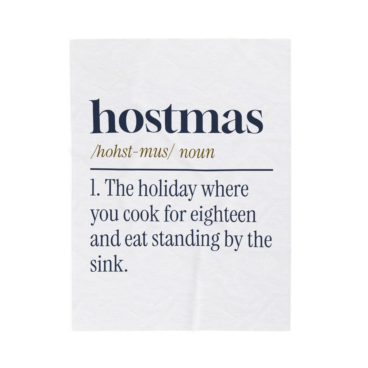 Funny Christmas Host Throw Blanket Hostmas Dictionary Definition