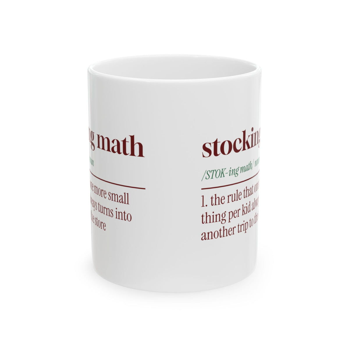 Funny Christmas Coffee Mug Stocking Math Dictionary Definition