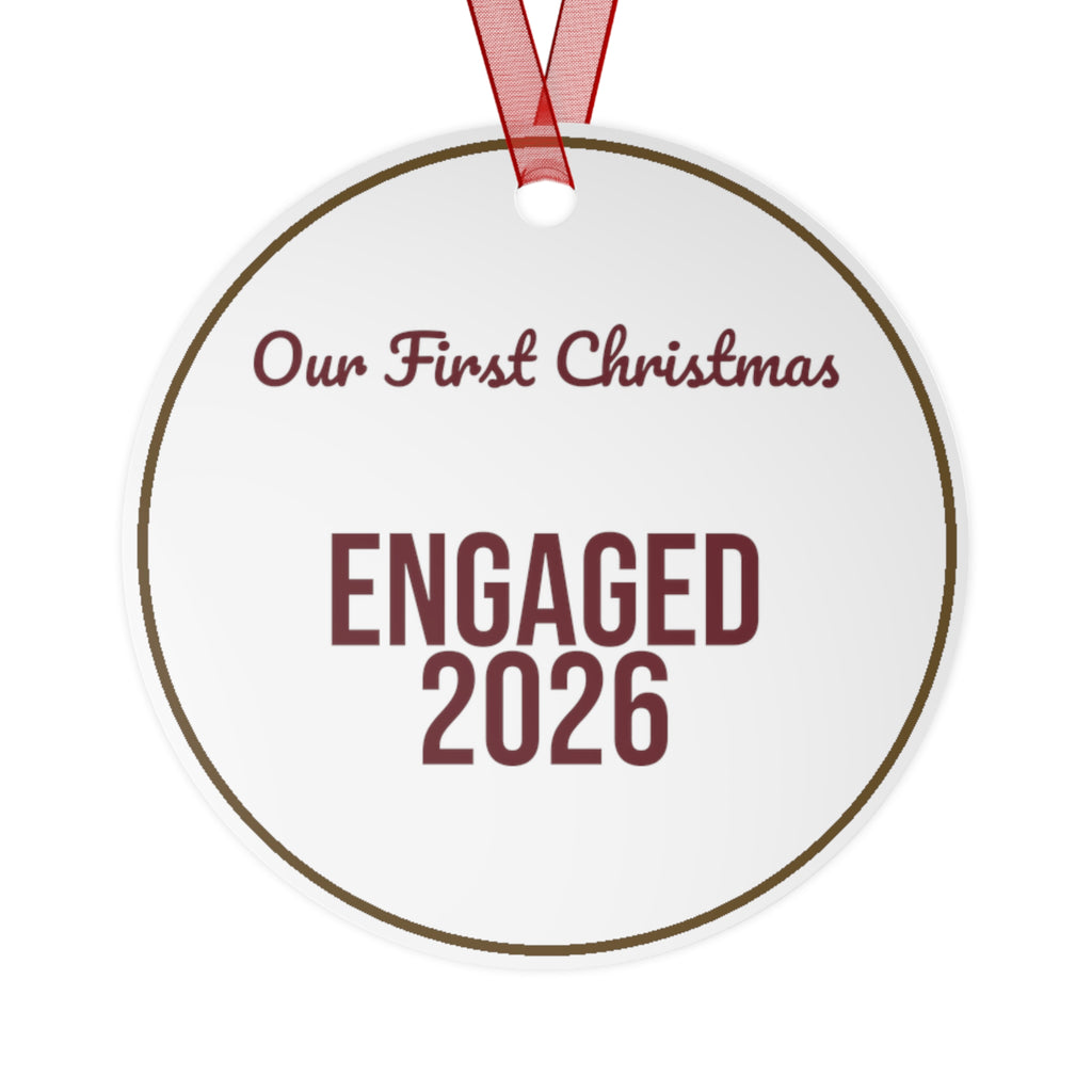 Christmas Ornament 2026 Our First Christmas Engaged Couple