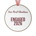 Christmas Ornament 2026 Our First Christmas Engaged Couple