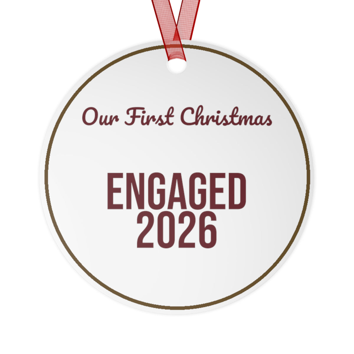 Christmas Ornament 2026 Our First Christmas Engaged Couple