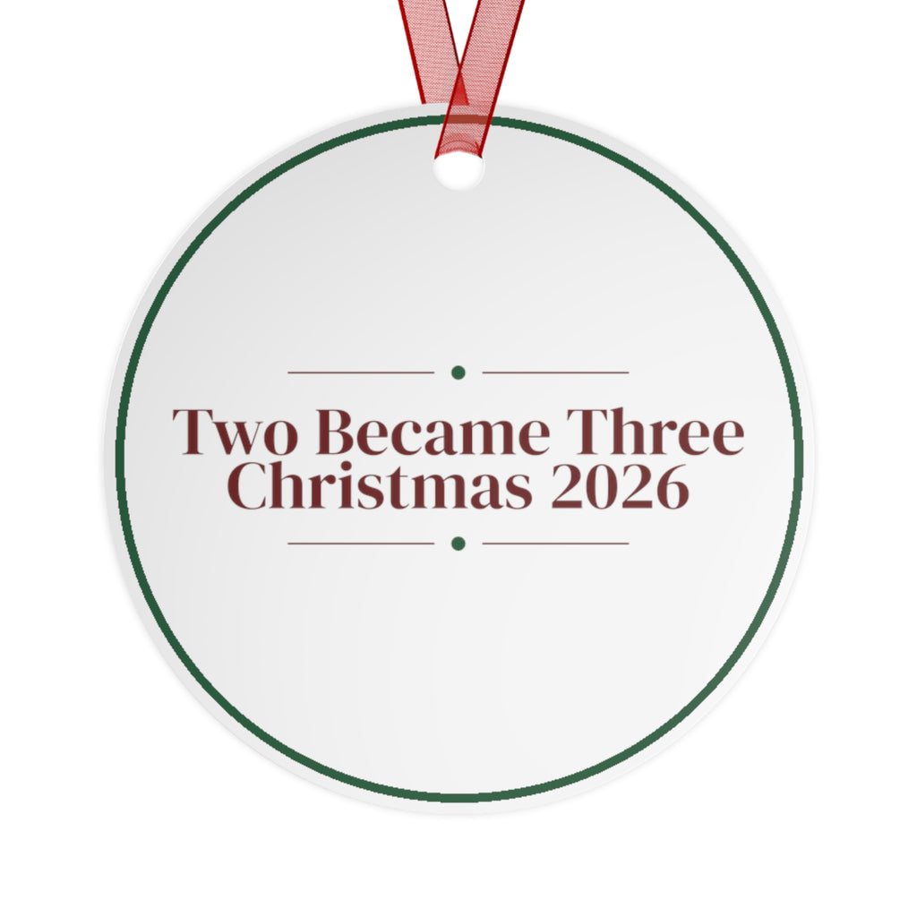 Christmas Ornament Two Became Three Christmas 2026 New Baby