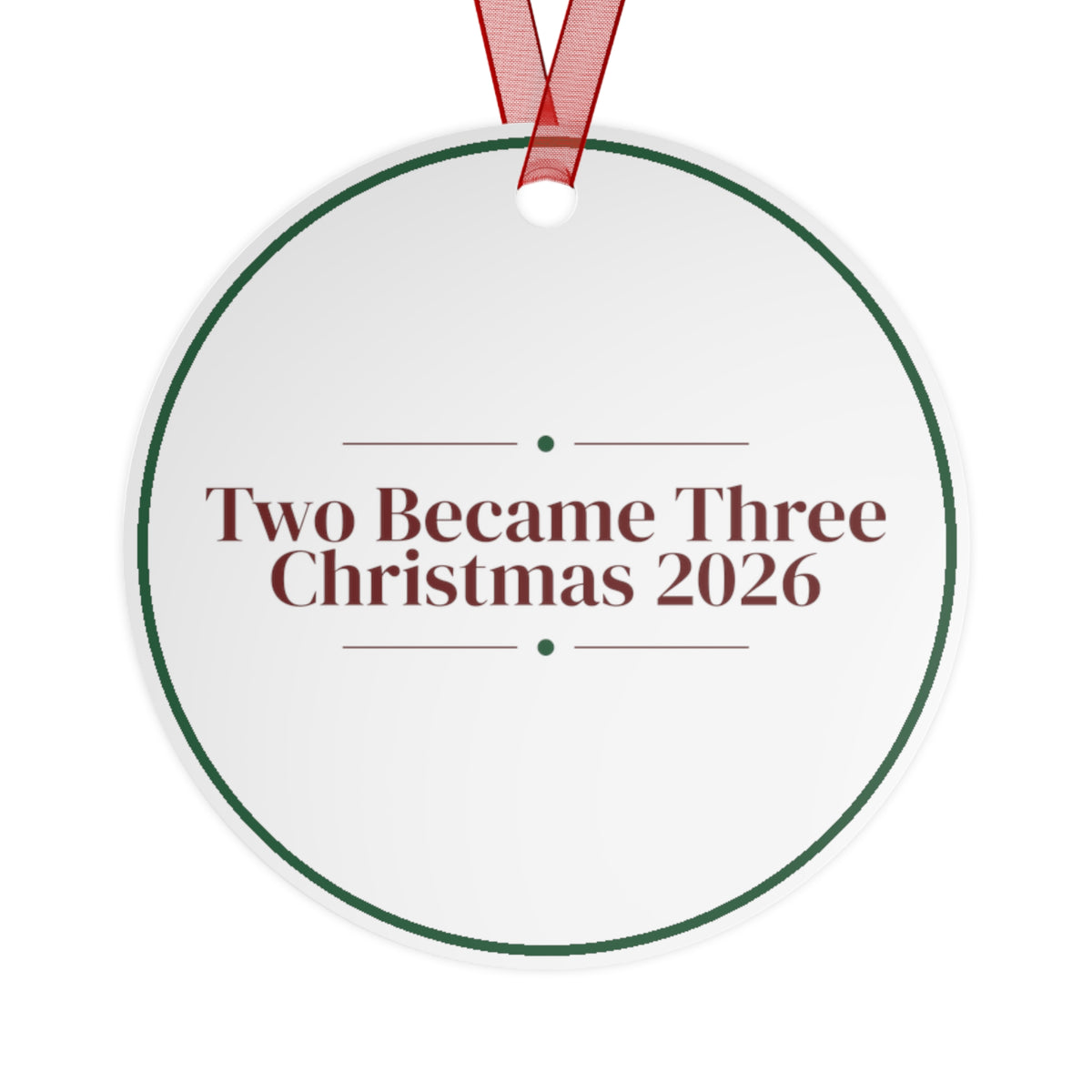 Christmas Ornament Two Became Three Christmas 2026 New Baby