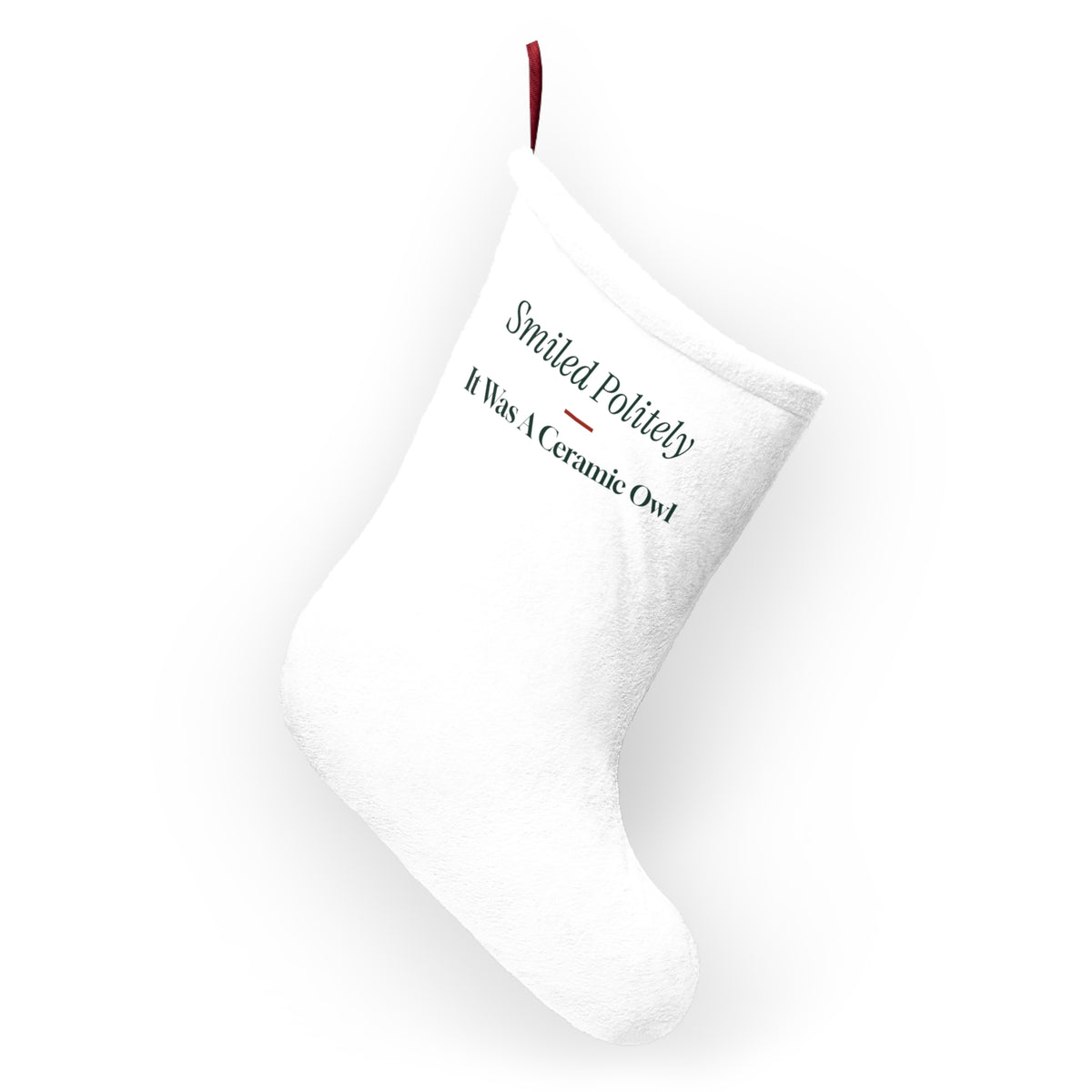 Funny White Elephant Christmas Stocking Smiled Politely It Was A Ceramic