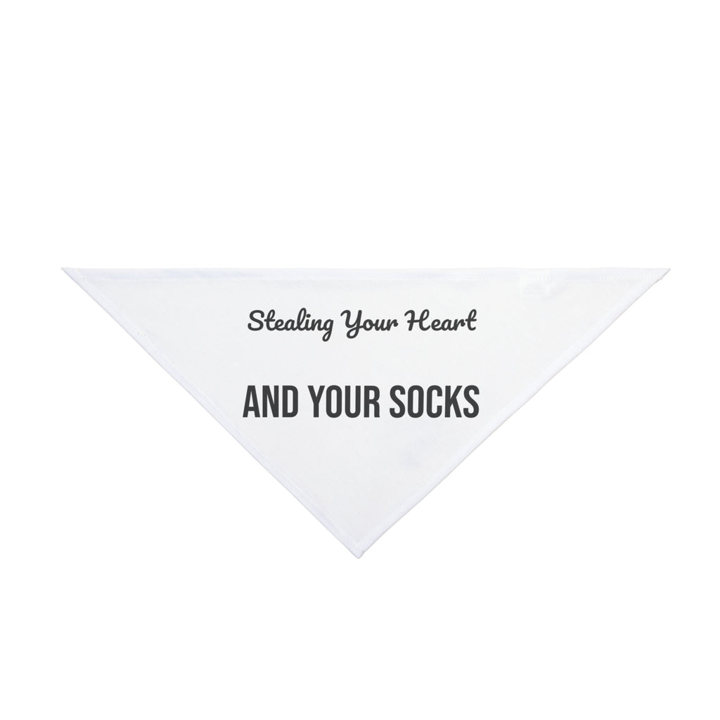 Golden Retriever Dog Bandana "Stealing Your Heart And Socks" Funny Dog
