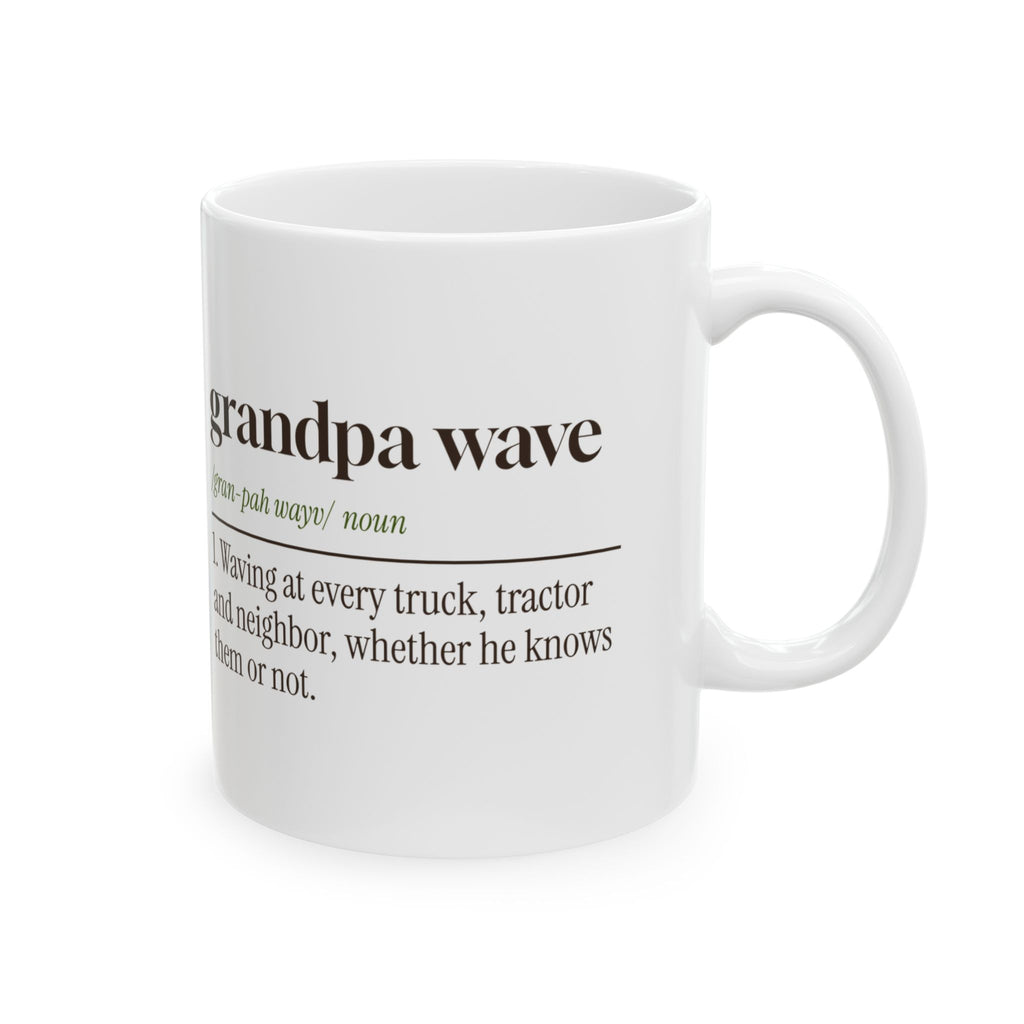 Funny Grandpa Father's Day Coffee Mug Grandpa Wave Dictionary