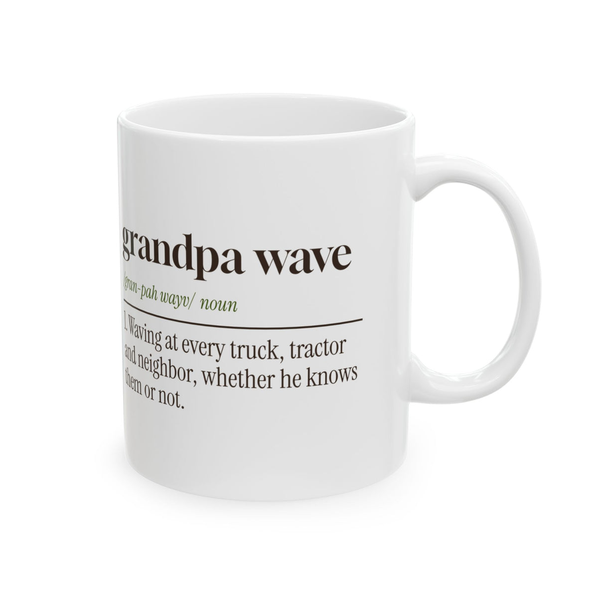 Funny Grandpa Father's Day Coffee Mug Grandpa Wave Dictionary