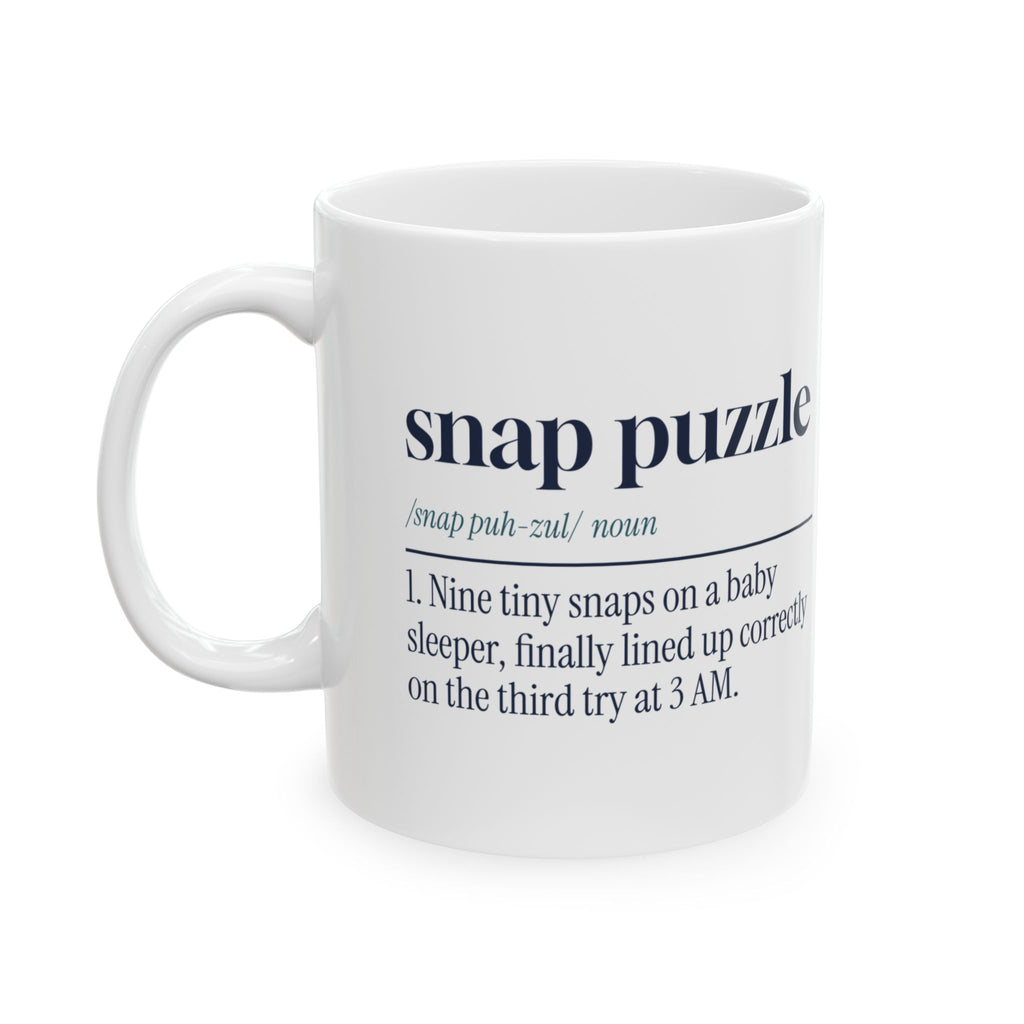 Funny New Dad Coffee Mug Snap Puzzle Dictionary For First Time Dads