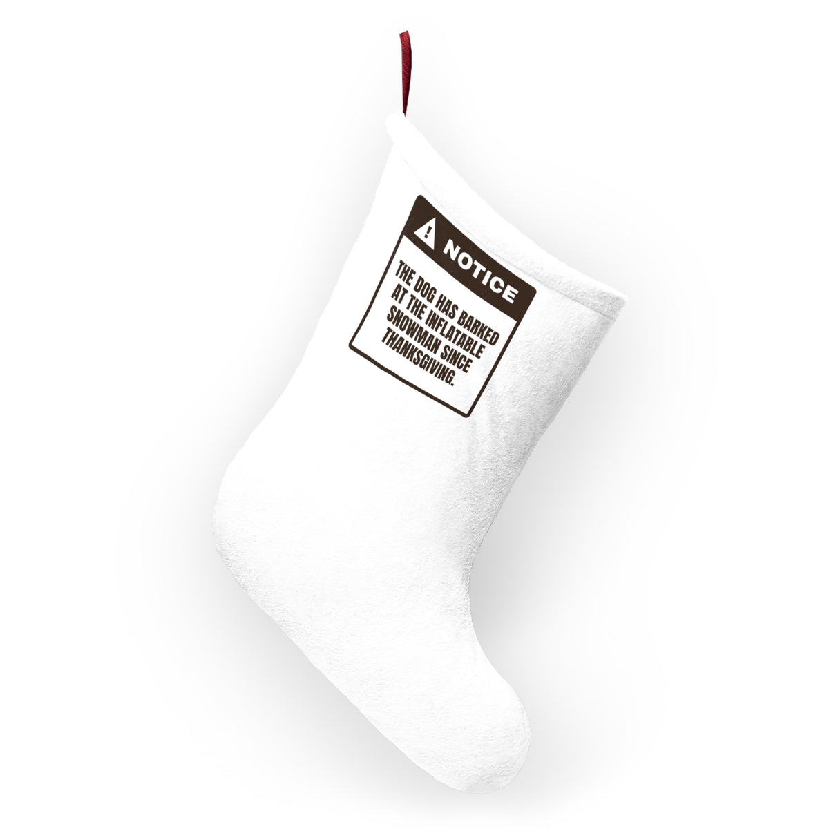 Funny Christmas Stocking Dog Barks At The Snowman For Dog Owners