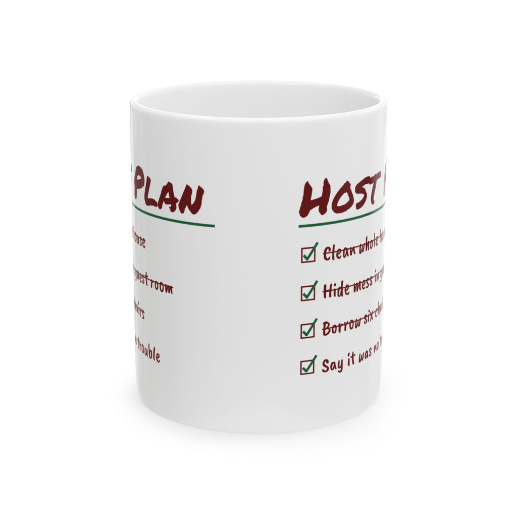 Funny Christmas Host Coffee Mug Borrow Six Chairs Checklist