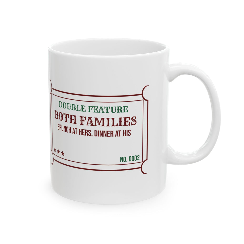 Funny Christmas In-Laws Coffee Mug Double Feature Both Families One Day
