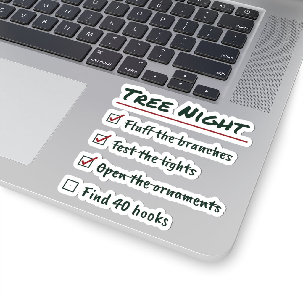 Funny Christmas Sticker Tree Night Checklist Find 40 Hooks