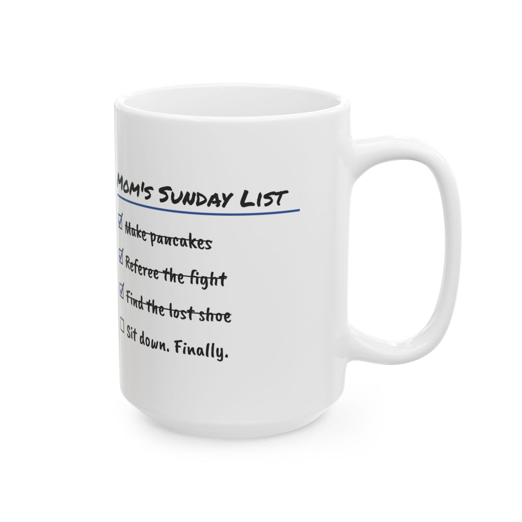 Funny Mom Checklist Coffee Mug Sunday List For Moms