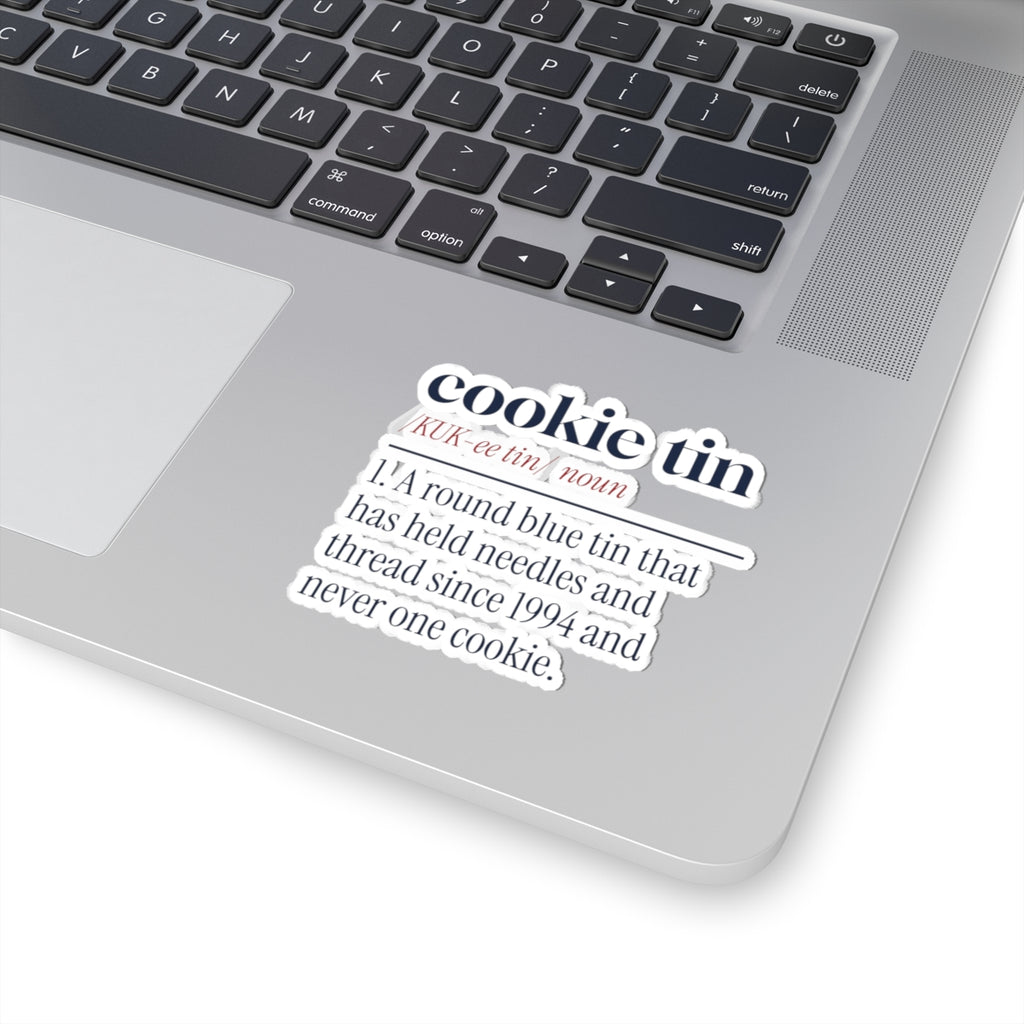 Funny Christmas Sticker Cookie Tin Definition For Mom And Grandma