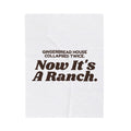 Funny Christmas Baking Throw Blanket Gingerbread House Now It's A Ranch