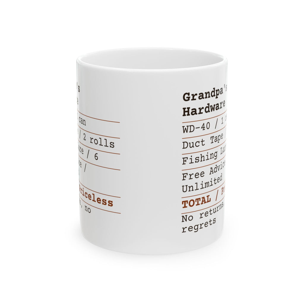 Funny Grandpa Receipt Coffee Mug Hardware Advice For Grandpa