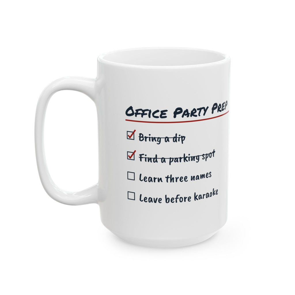 Funny Office Christmas Coffee Mug Office Party Prep Checklist