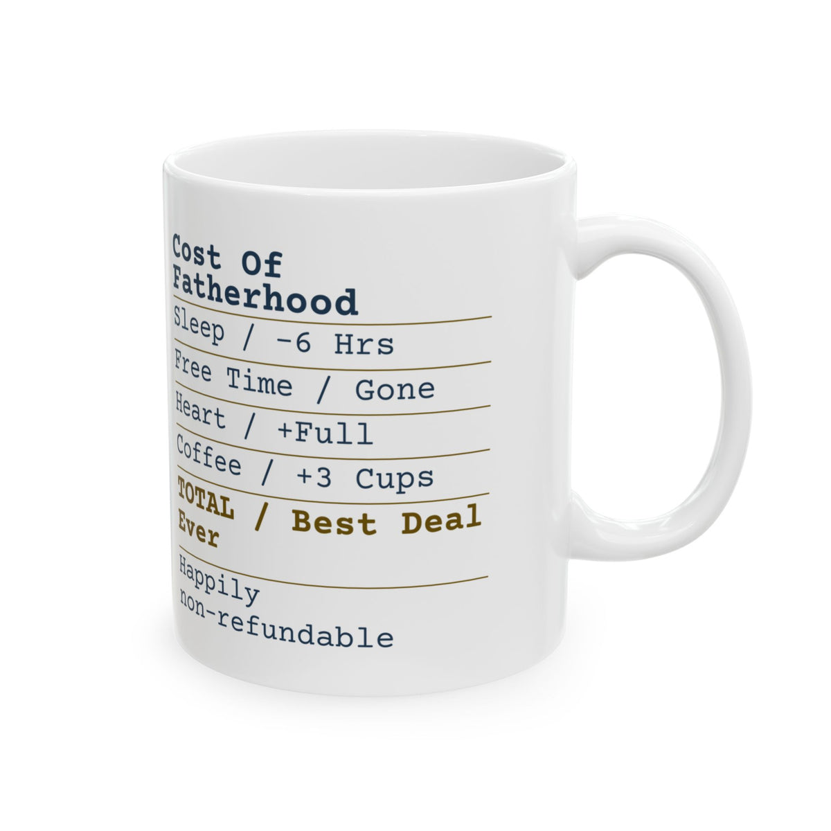 Cost Of Fatherhood Best Deal Ever Dad Mug