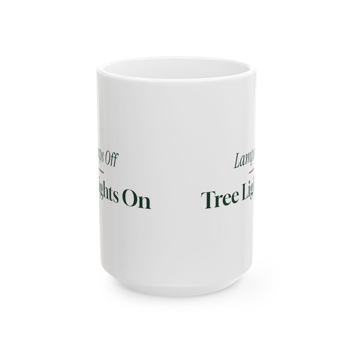 Cozy Christmas Coffee Mug Lamps Off Tree Lights On