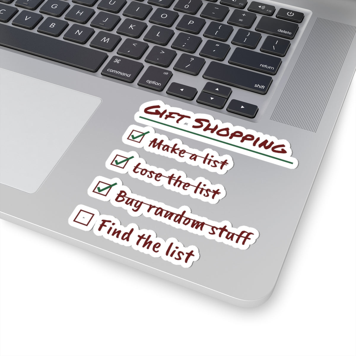 Funny Christmas Shopping Sticker Lose The List Find It December 26