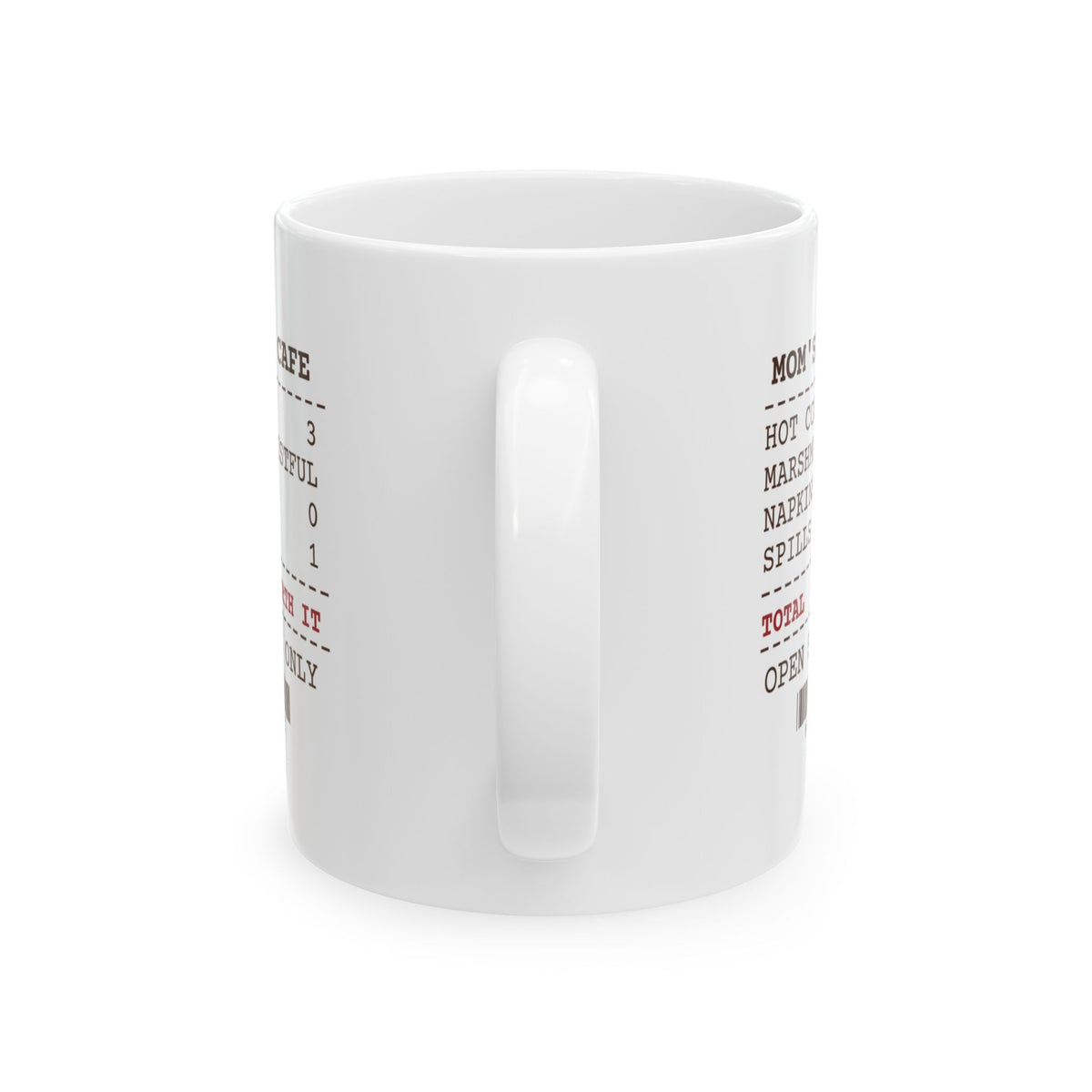 Funny Christmas Coffee Mug Mom's Kitchen Cafe Cocoa Receipt For Moms
