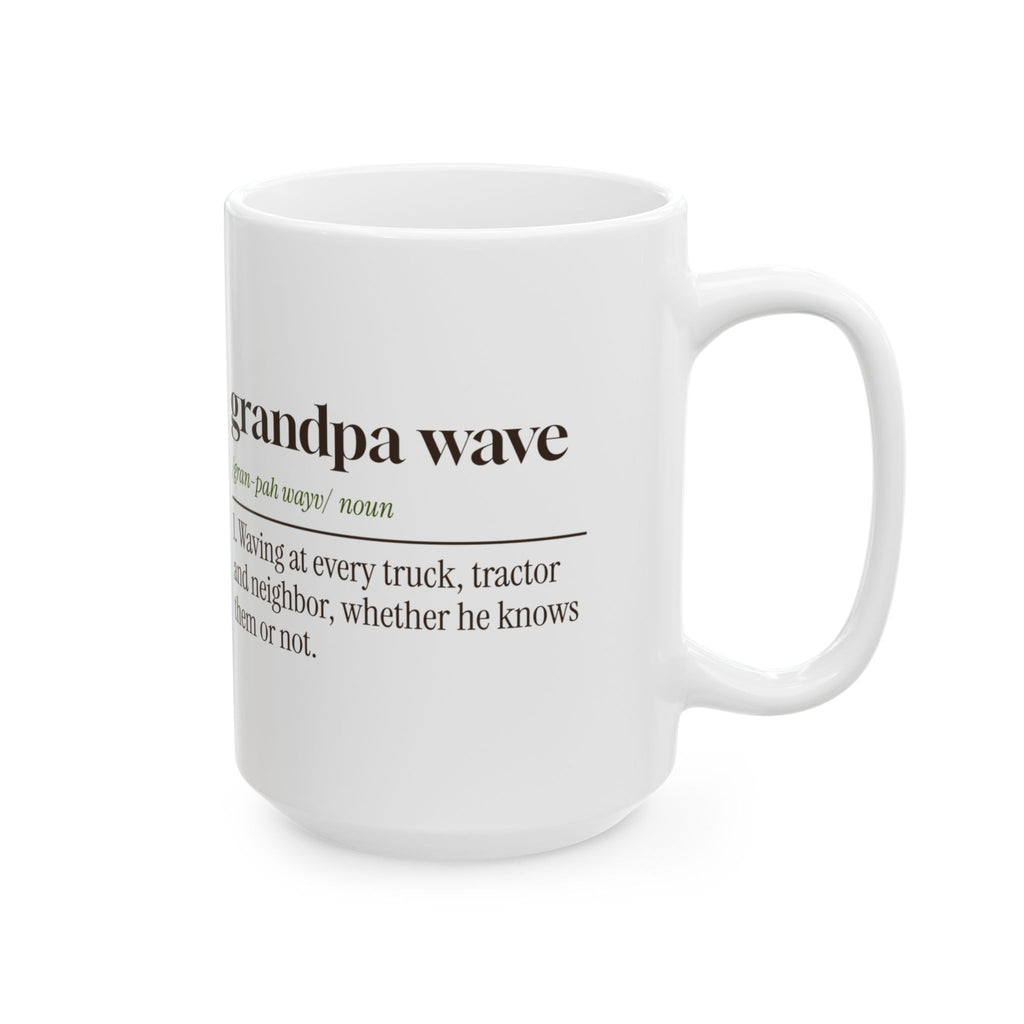 Funny Grandpa Father's Day Coffee Mug Grandpa Wave Dictionary