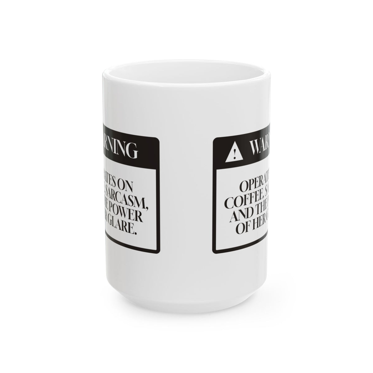 Funny Mom Warning Coffee Mug Runs On Coffee For Mom