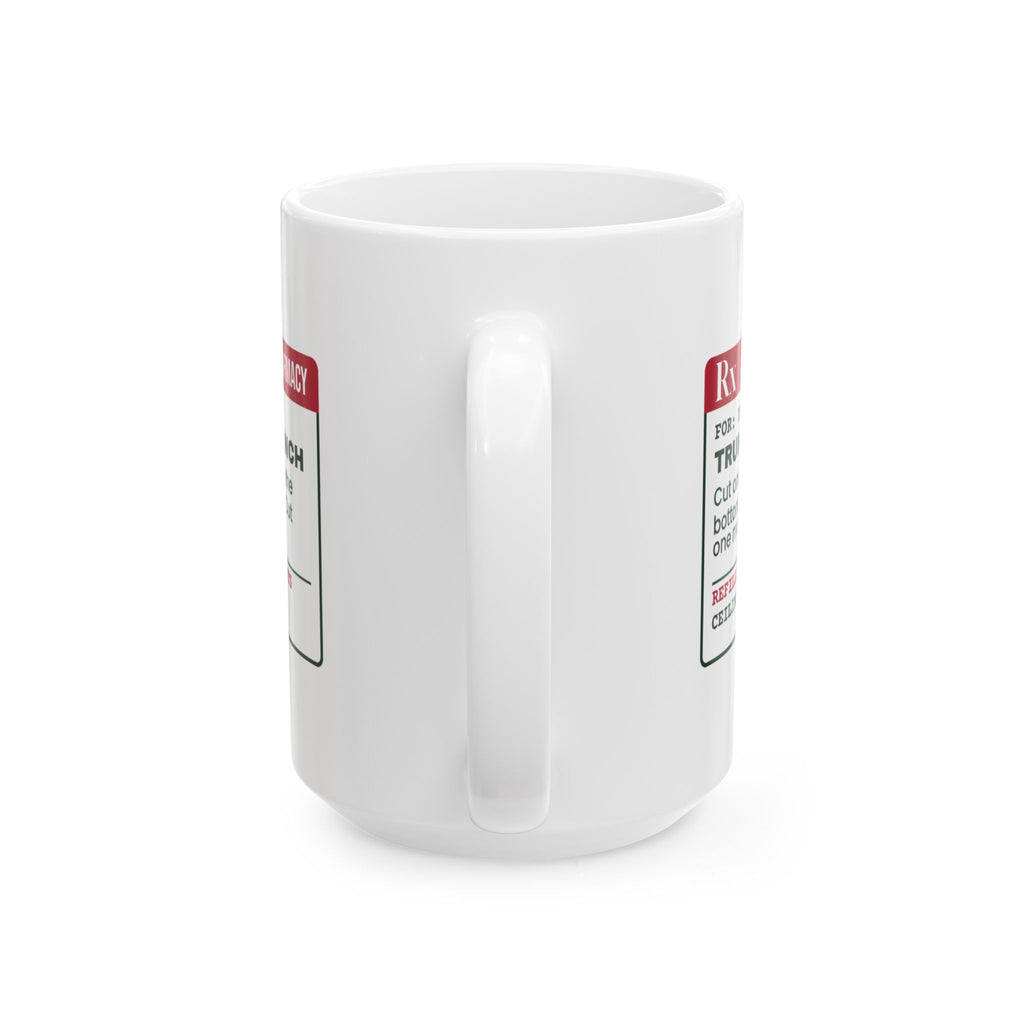 Funny Christmas Tree Dad Coffee Mug Cut One More Inch Prescription
