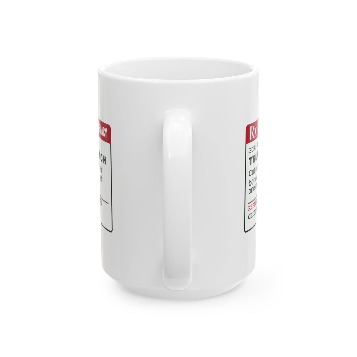 Funny Christmas Tree Dad Coffee Mug Cut One More Inch Prescription