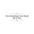 Newlywed Christmas Sticker Two Stockings Now Read Mr And Mrs