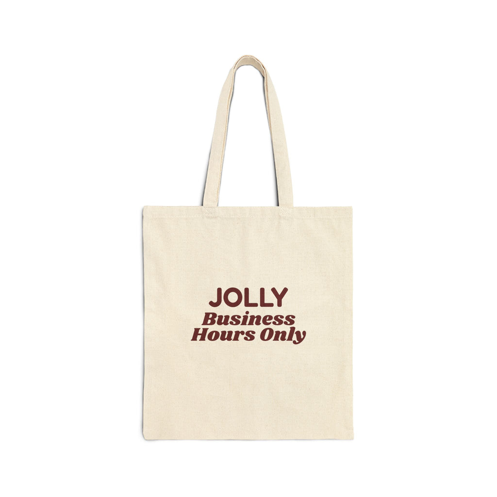 Funny Office Christmas Tote Bag Jolly Business Hours Only