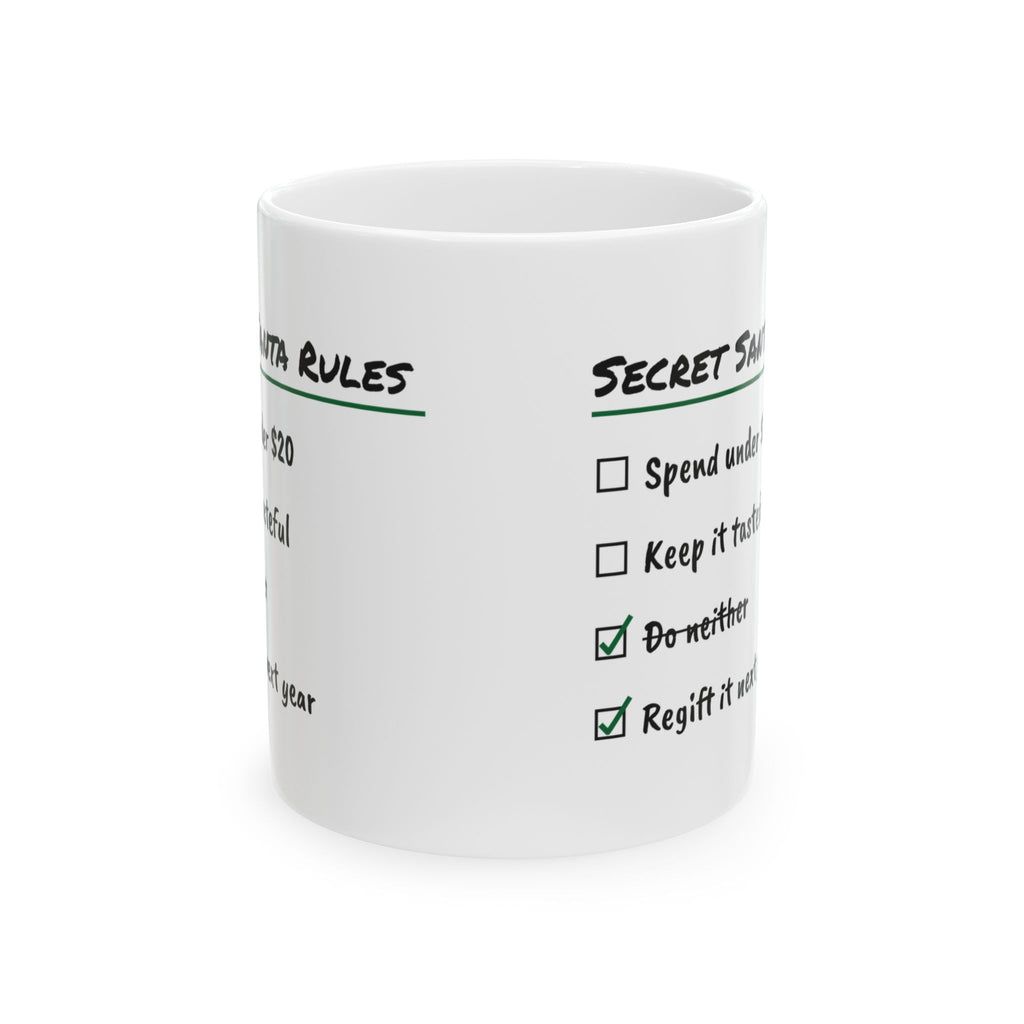 Secret Santa Rules Coffee Mug For Coworkers