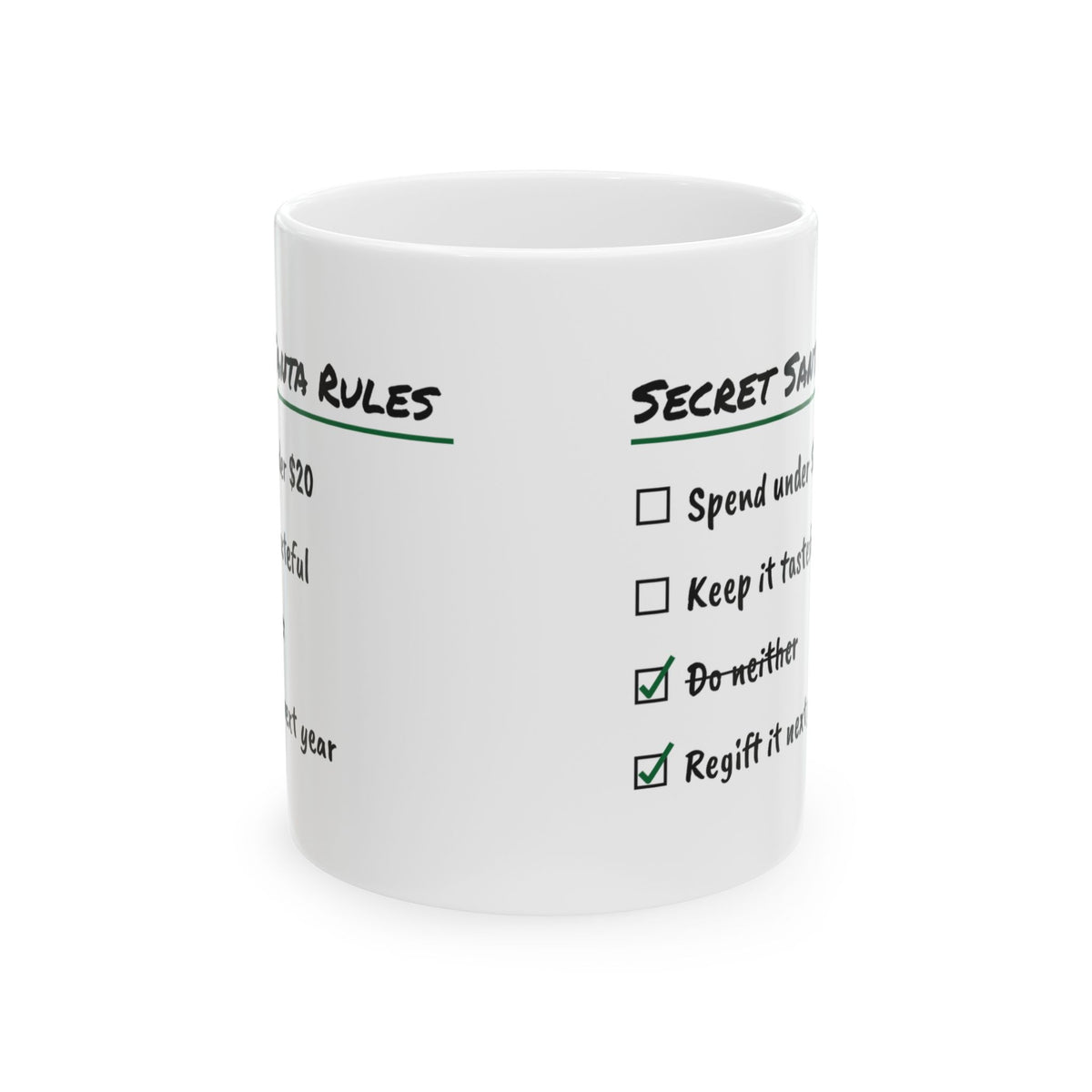 Secret Santa Rules Coffee Mug For Coworkers